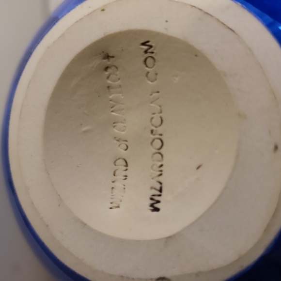 Wizard of Clay Blue Crystalline Vase 5.5" - Picture 11 of 11